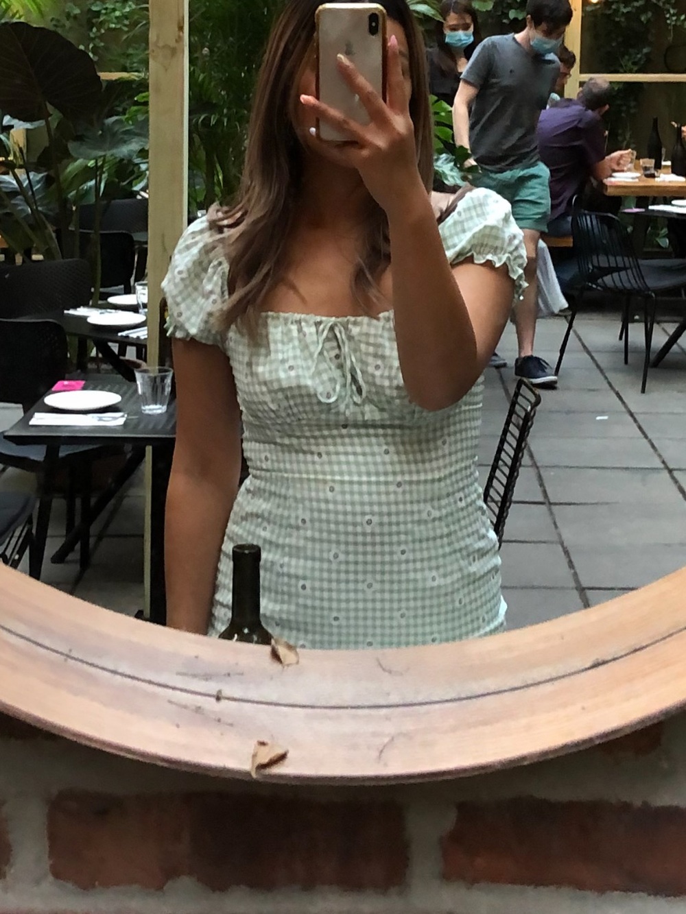 Short Green Gingham Dress